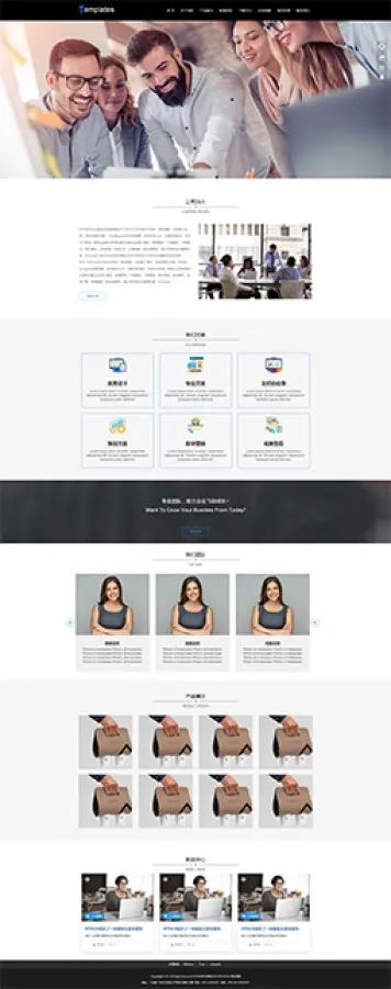 编号h125 通用企业商务管理咨询网站模板